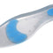 Qadam dual density silicone full length gel insole with blue relief zones