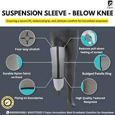 Fupro Below Knee Neoprene Suspension Sleeve - Qaadir - Ability for All