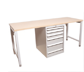Qaadir Dual Space Workbench with Drawers – Heavy Duty Fabrication Table for Prosthetic and Orthotic Workshops - Qaadir - Ability for All