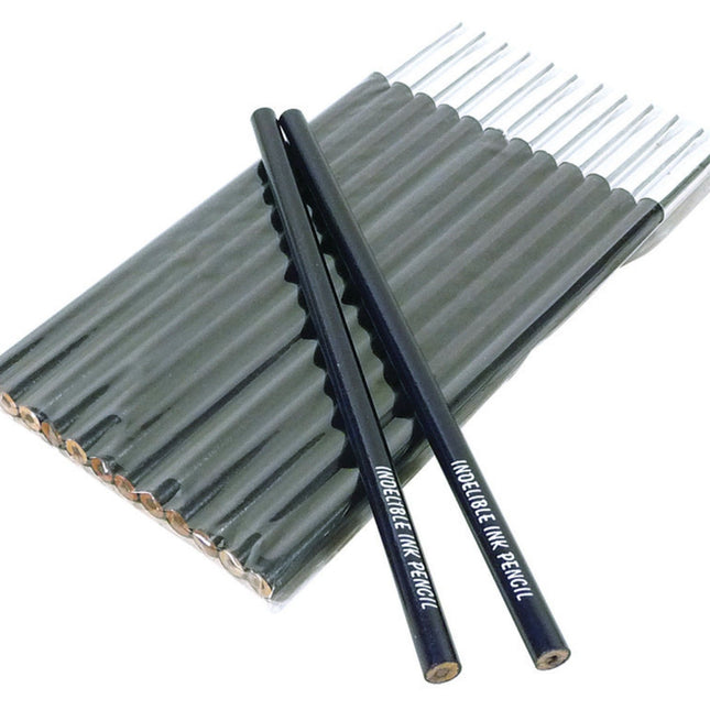 Qaadir Indelible Pencils for Marking Casts Blue - Pack of 12 - Qaadir