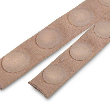 Qadam Stretch Fabric Gel Dot Coated Tube that cushions corns, calluses and blisters on toes or fingers – product shot