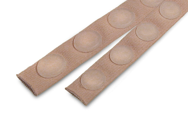 Qadam Stretch Fabric Gel Dot Coated Tube that cushions corns, calluses and blisters on toes or fingers – product shot