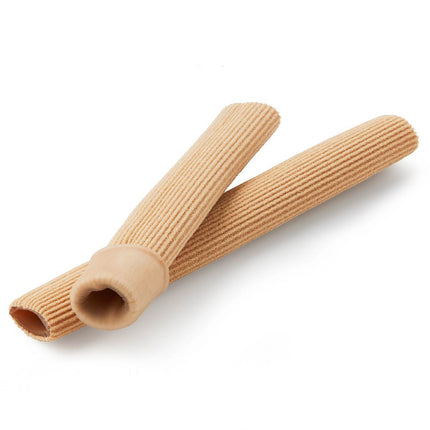 Qadam Ribbed Fabric Fully Coated Gel Tube that cushions corns, calluses and blisters on any toe – product shot