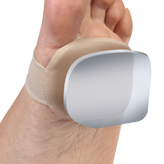 Qadam Thin Silicone Gel Forefoot Cushion with Toe Loop that eases ball of foot pain and metatarsalgia – product shot