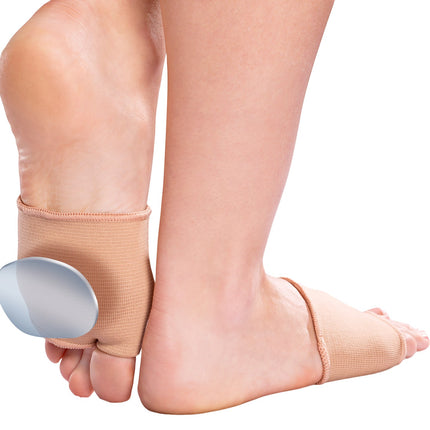 Qadam gel cushion metatarsal sleeve – in use