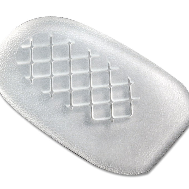 Qadam Low Profile Silicone Heel Pad with Shock Pattern that cushions heel strike to ease heel pain – product shot