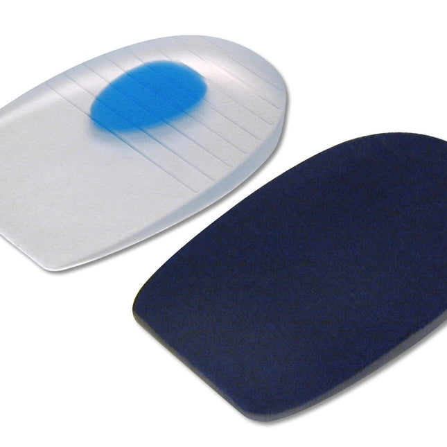 Qadam Dual Density Silicone Heel Wedge with Soft Spur Spot that offloads painful heel spurs – product shot