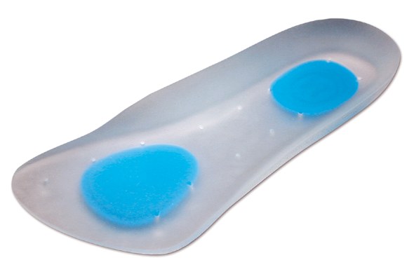 Qadam Dual Density Deep Heel Cup 3/4 Length Silicone Insole that stabilises and cushions the heel – product shot