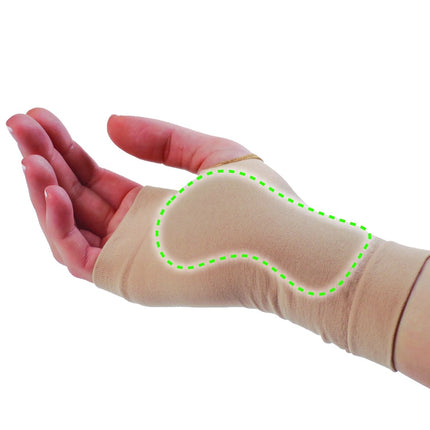 Qadam carpal protection sleeve with gel pad – alternate view