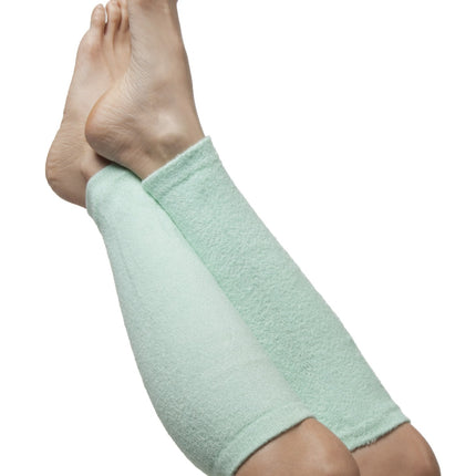 Qadam Moisturising Microfibre Gel-Lined Shin Sleeves that moisturise dry skin and cushion the shins – product shot
